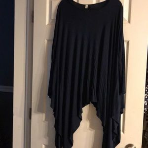Navy long tunic 3 quarter length sleeve